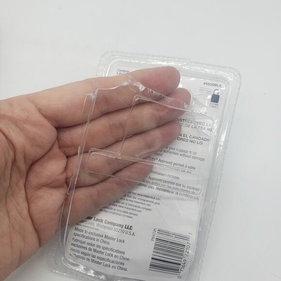 Lot Of 2 Master Locks 4680DBLK TSA-Approved Luggage Lock. 1 Sealed, 1 New Opened - Picture 7 of 7